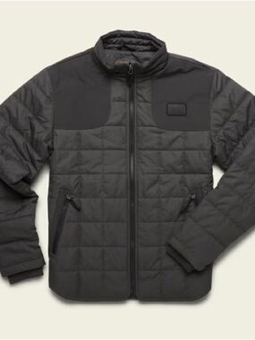 Howler Brothers - “Double Black” Men's Quilted Puffer Jacket  - MEDIUM